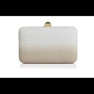 Sondra Roberts Metallic Glitter Box Clutch